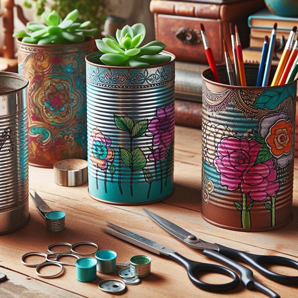 upcycling: Boites de conserves recyclées