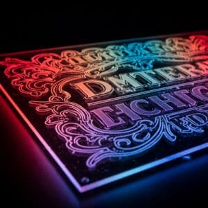 tableau LED en plexiglas sur mesure