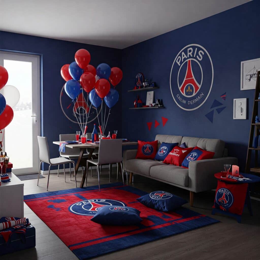 une déco PSG à la maison